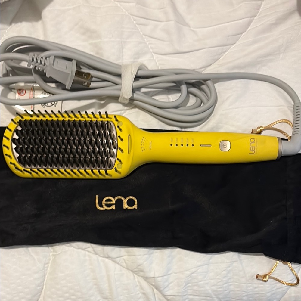 Lena Yellow Hair Straightening Brush